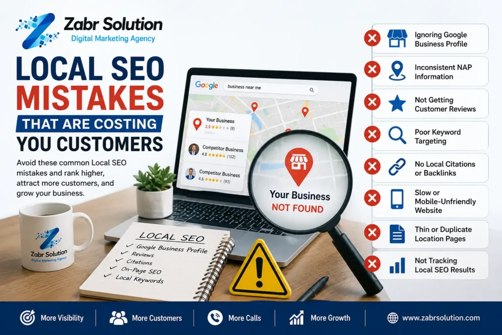 Local SEO Mistakes That Are Costing You Customers | Zabr Solution